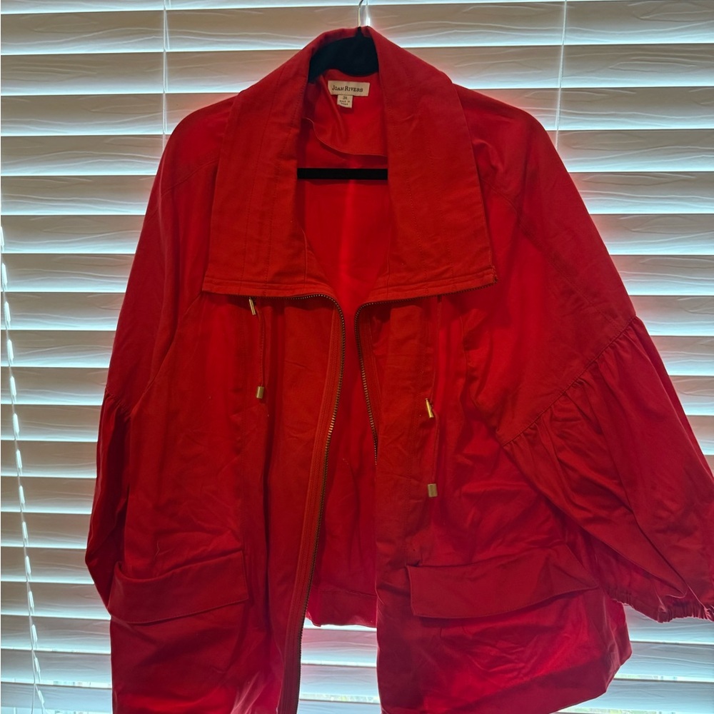Joan Rivers Women's Red Utility Jacket
